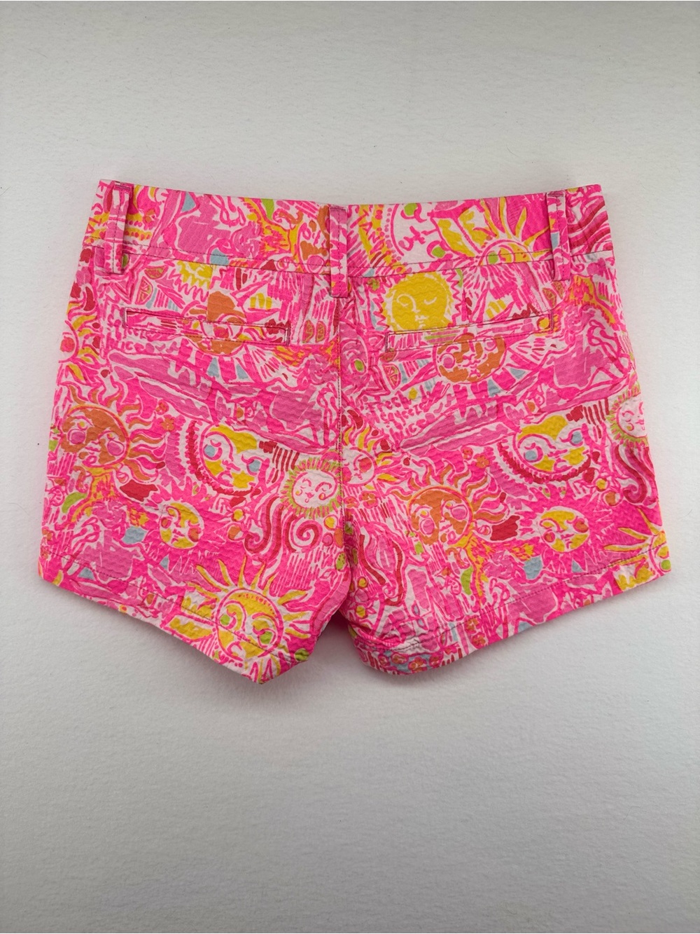Lilly Pulitzer Callahan Shorts Pink Yellow Sun Print Size 4 preppy tropical - Picture 5 of 6